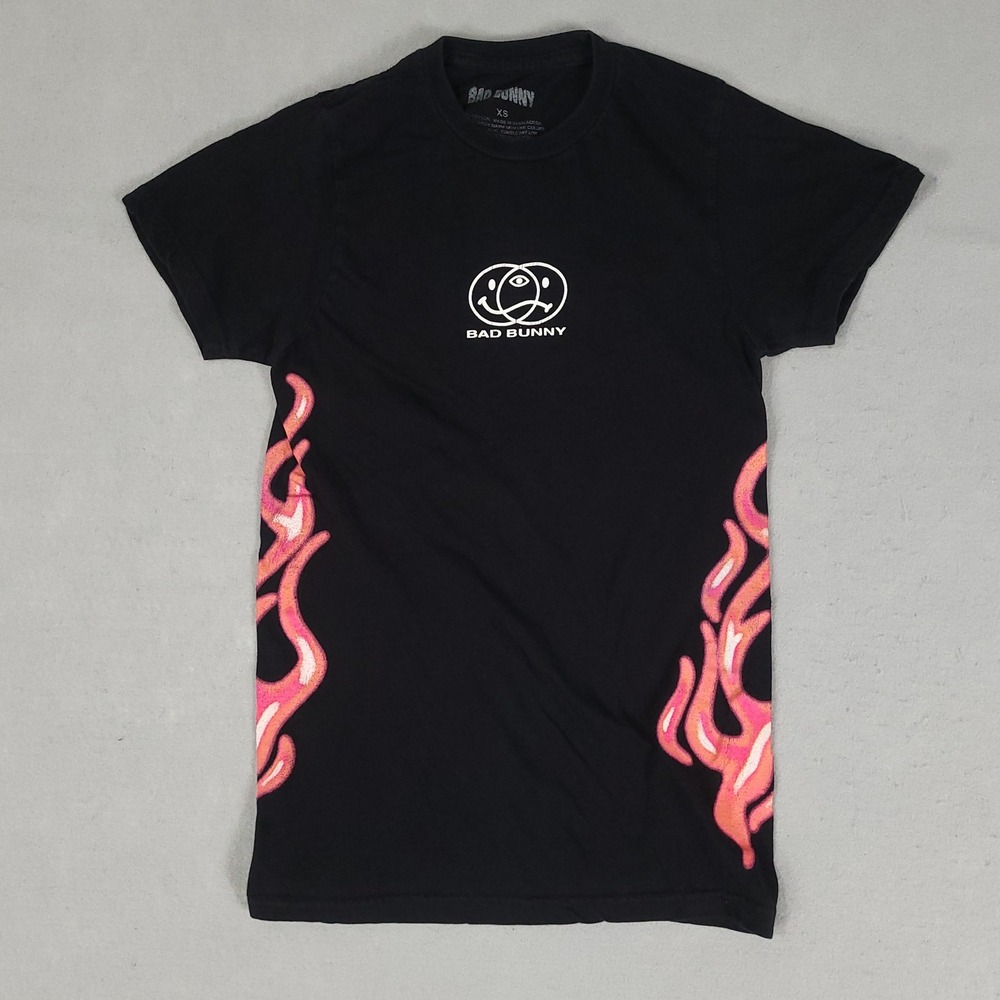Bad Bunny T-Shirt Size XS Black Graphic Regular Fit Cotton Short Sleeve 107883